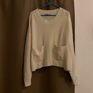 White cashmere sweater